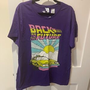 Purple Back to the Future Graphic Tee